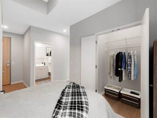 Bedroom With Closet at Viridium Apartments, Minnesota 
