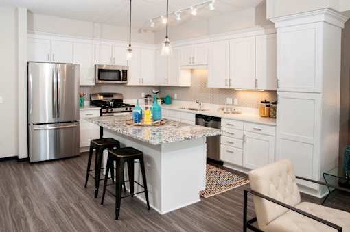 Designer Kitchen Cabinets with Soft Close at The Shoreham, St. Louis Park
