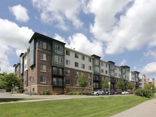 A Row of Apartment Buildings at Joseph's Pointe at Upper Landing Apartments, St. Paul, Minnesota
