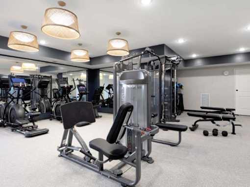 Fitness center at The Barnum Apartments, White Bear Lake, 55110