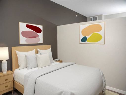 Cozy Bedroom at The Barnum Apartments, MN, 55110