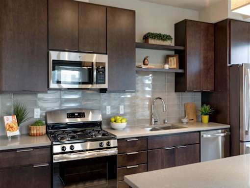 Fully Equipped Kitchen at The M on Hennepin, Minneapolis, MN, 55414
