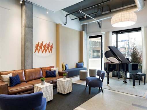 Piano in entrance at The M on Hennepin, Minneapolis, 55414