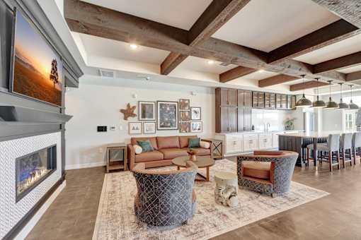 Modern living area at Lochner Apartments, Minnesota