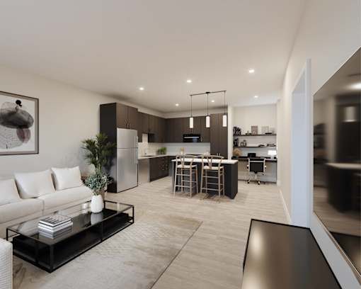 Living And Kitchen at Croft at Rosecott, Rosemount, 55068