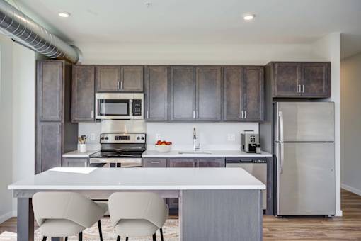 A Modular Kitchen at Peregrine Apartments, Minnesota, 55411