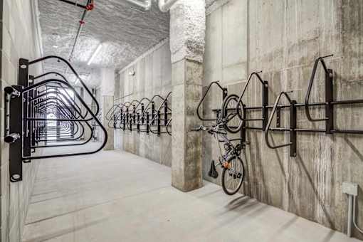 A Bike Parking Area at Peregrine Apartments, Minneapolis, Minnesota