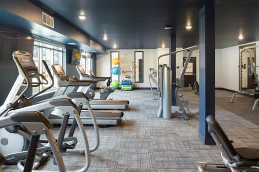 Fitness Equipment at The Fitness Center at The McMillan Apartments in Shoreview, MN 55126