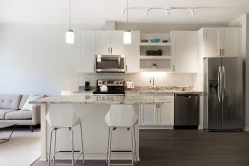 Modern Kitchen Design at The McMillan Apartments in Shoreview, MN 55126