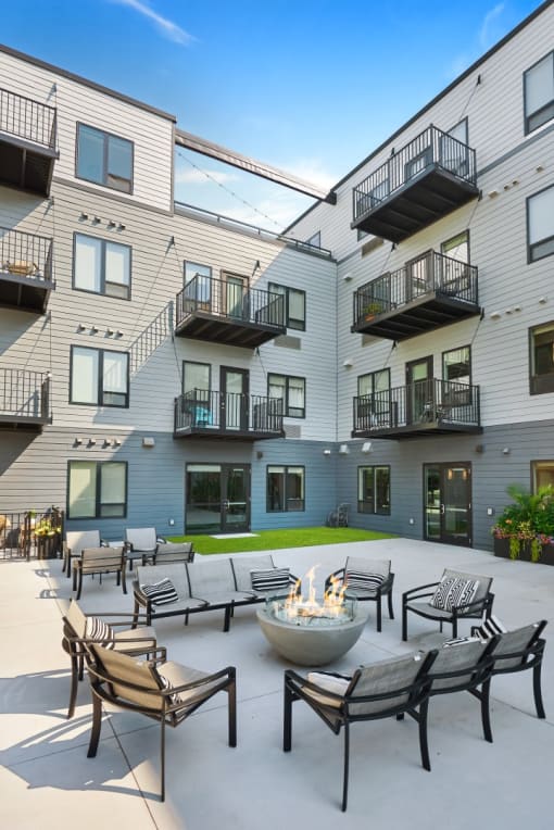 Firepit Patio In Courtyard at The Morrison, Rosemount, MN