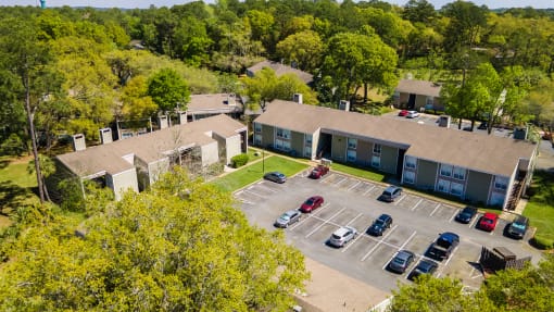 Overview of a building on property