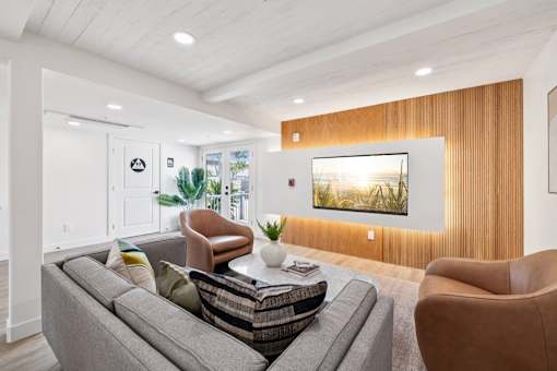Beautiful Living Room at Ocean Villas Apartments, Oxnard, California