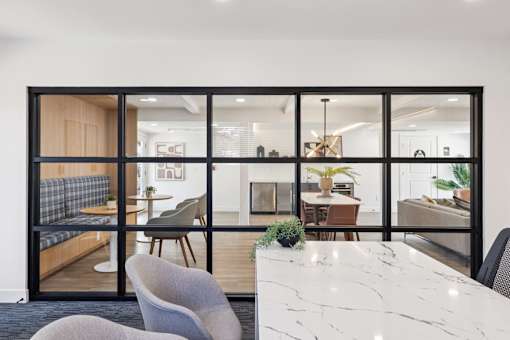 Leasing office at Ocean Villas Apartments, California