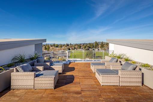 Terrace Patio at 888 Fourth Street Apartments, LLC, California, 95404