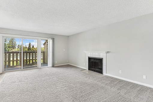 a room with a lot of upside down umbrellas and a window at Summerwood Apartments, Santa Clara