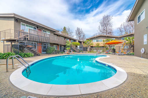 the swimming pool at our apartments at Element LLC, Sunnyvale, CA