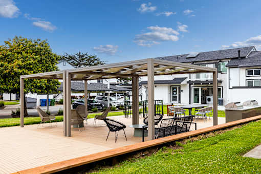 Courtyard Patio With Ample Sitting at The Gates at the Marina Apartments, Marina, CA, California