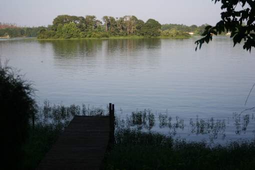 a dock on the water near a body of water