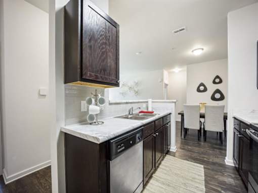 a kitchen with a sink and a dishwasher at The Maddox Apartments, Arkansas, 72719
