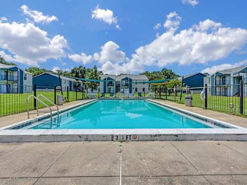 the swimming pool at our apartments