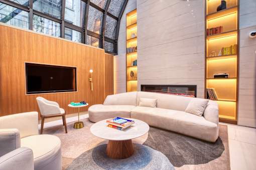 Clubroom With TV And Fireplace at 301E94, New York New York 