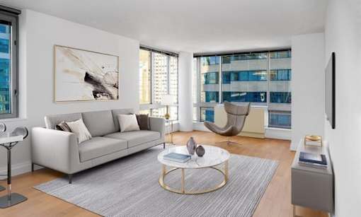 A living room at 'The Metropolis', New York, 10017