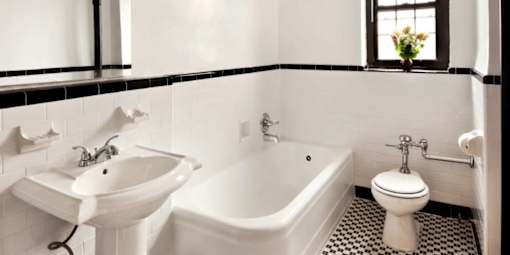 Bathroom With Bathtub at London Terrace Gardens, New York New York 