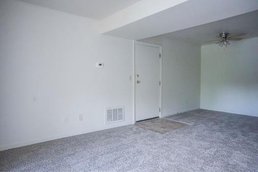 A room with a door.