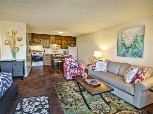 Executive Lodge Apartments Living room in Huntsville, AL
