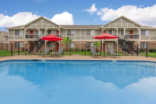 Blue Cool Pool at Castlewood Apartments, Clute, 77531