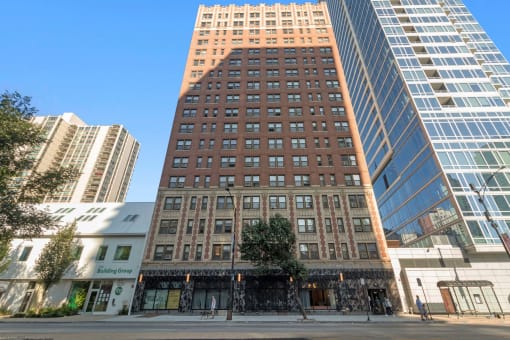 a view of the building from across the street
