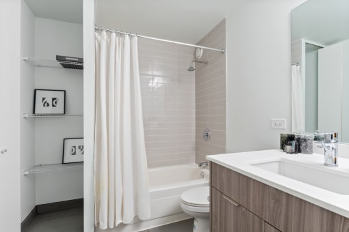 Bathroom with shower/tub and sink