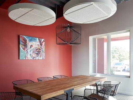 Community Conference Room for residents' use with large conference table and seating for 6-8