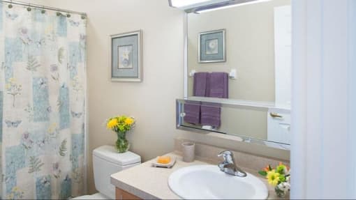 Full bathroom with shower/tub combo Full bathroom with shower/tub combo