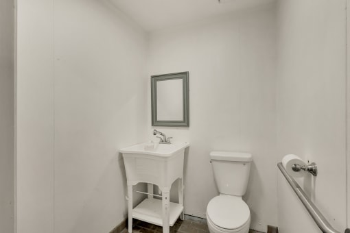 a small bathroom with a toilet and a sink