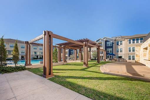 Large wooden structure at Edge and Stone, San Antonio, 78260