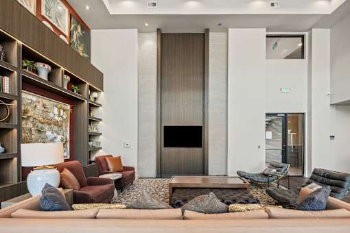TV in Living Room at Edge and Stone, Texas, 78260