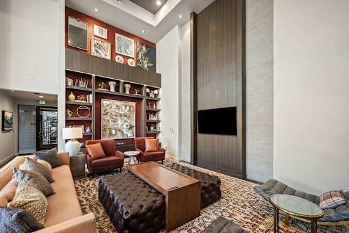 Luxurious Living Room Interior at Edge and Stone, San Antonio, 78260