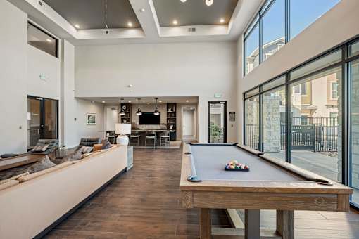 Modern Pool Table at Edge and Stone, San Antonio