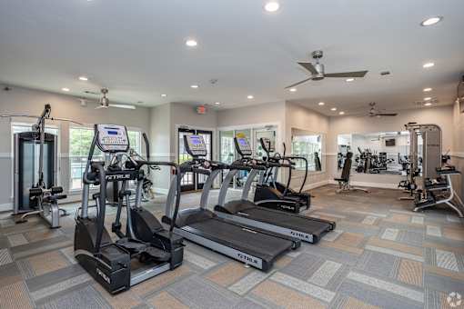 A Gym with Treadmills at Mill Creek Run Apartments, Georgia