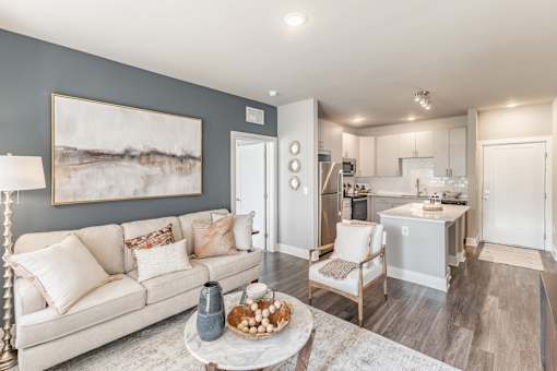 Living Room at Prosper Madison Oaks, Madison, 35758