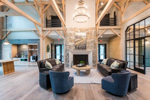 a living room with couches and chairs at Bellary Flats Apartments, Summerville , South Carolina