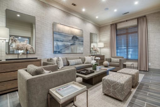 a living room with a couch and a table at Citadel at Westpointe, San Antonio, Texas