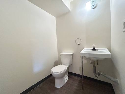 a small bathroom with a toilet and a sink
