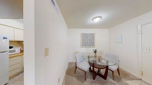 a separate dining space