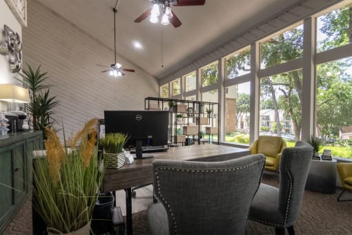 This is a photo of the leasing office at Canyon Creek in Dallas, TX