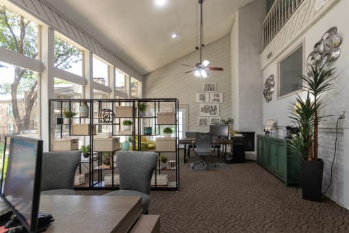 This is a photo of the leasing office at Canyon Creek in Dallas, TX