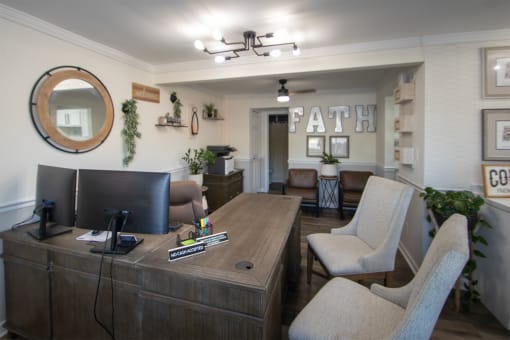 This is a photo of the Leasing Office of Colonial Ridge Apartmetns in the Pleasant Ridge neighborhood of Cincinnati, Ohio.