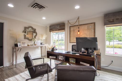 This is a photo of the leasing office interior at Deer Hill Apartments in Cincinnati Ohio.