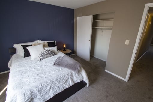This is a photo of the second bedroom in the 950 square foor, 2 bedroom apartment at Deer Hill Apartments in Cincinnati, OH.